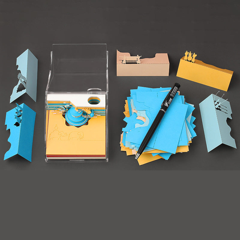 Taiteellinen 3D-muistilehtiö, 6 mallia