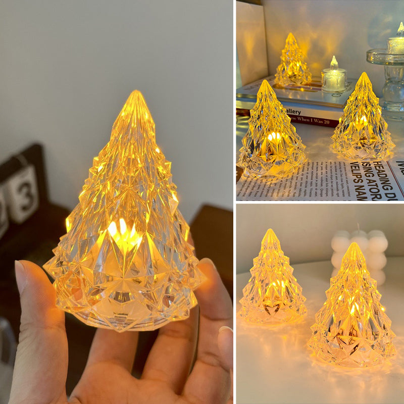 Mini LED kristalli joulukuusi yövalo