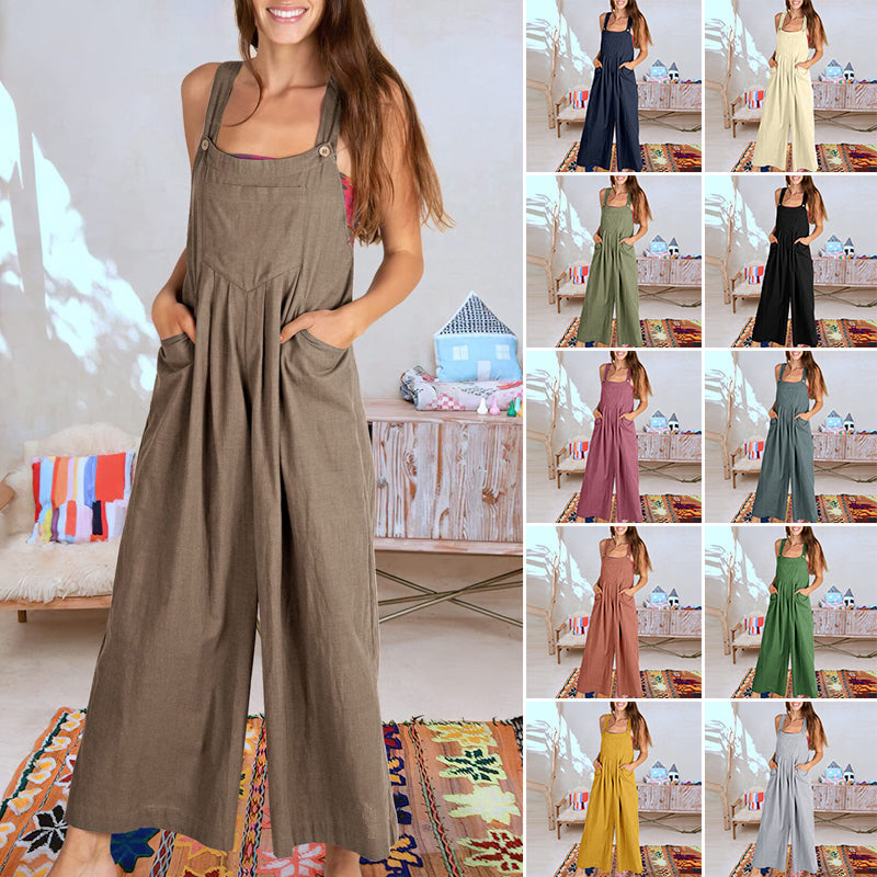 Naisten hihaton jumpsuit