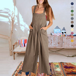 Naisten hihaton jumpsuit