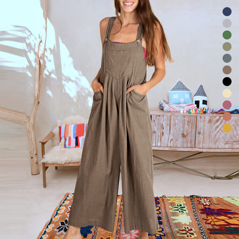 Naisten hihaton jumpsuit