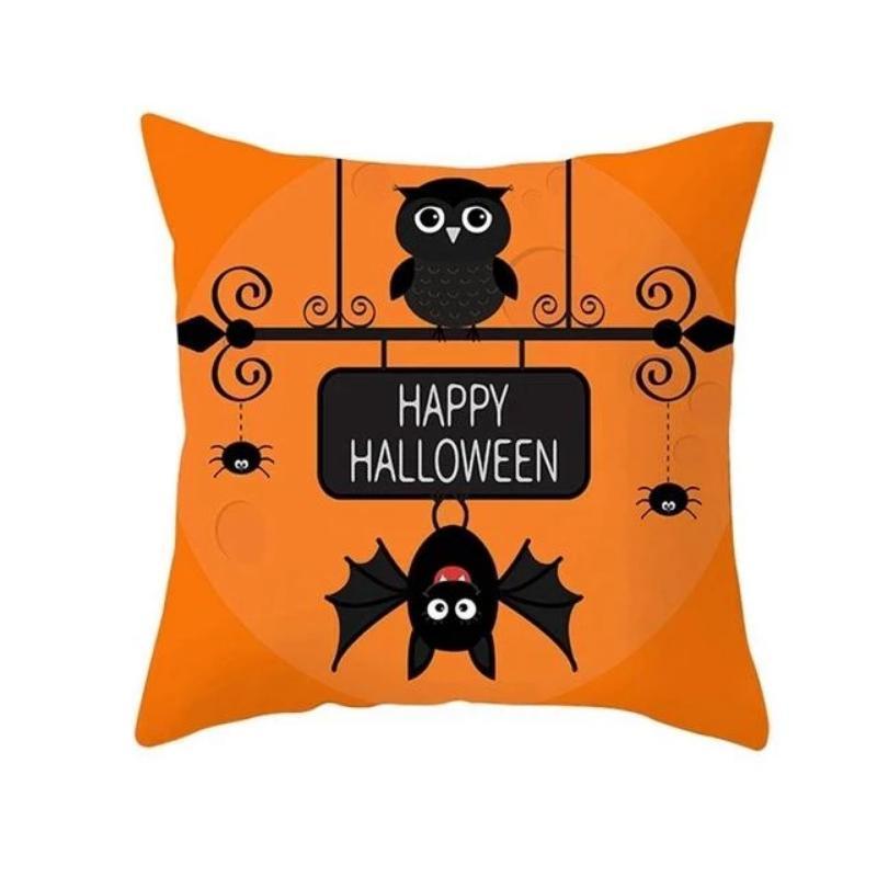 Halloween kurpitsa- koristeltu tyynynpäällinen
