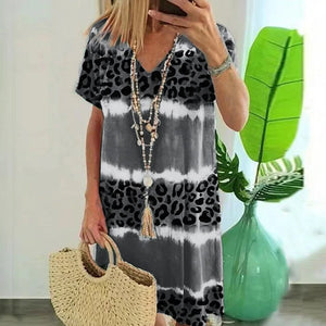 Naisten Seksikäs Leopardikuvioinen Mekko