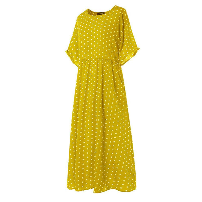 1/2-hihainen pilkullinen mekko