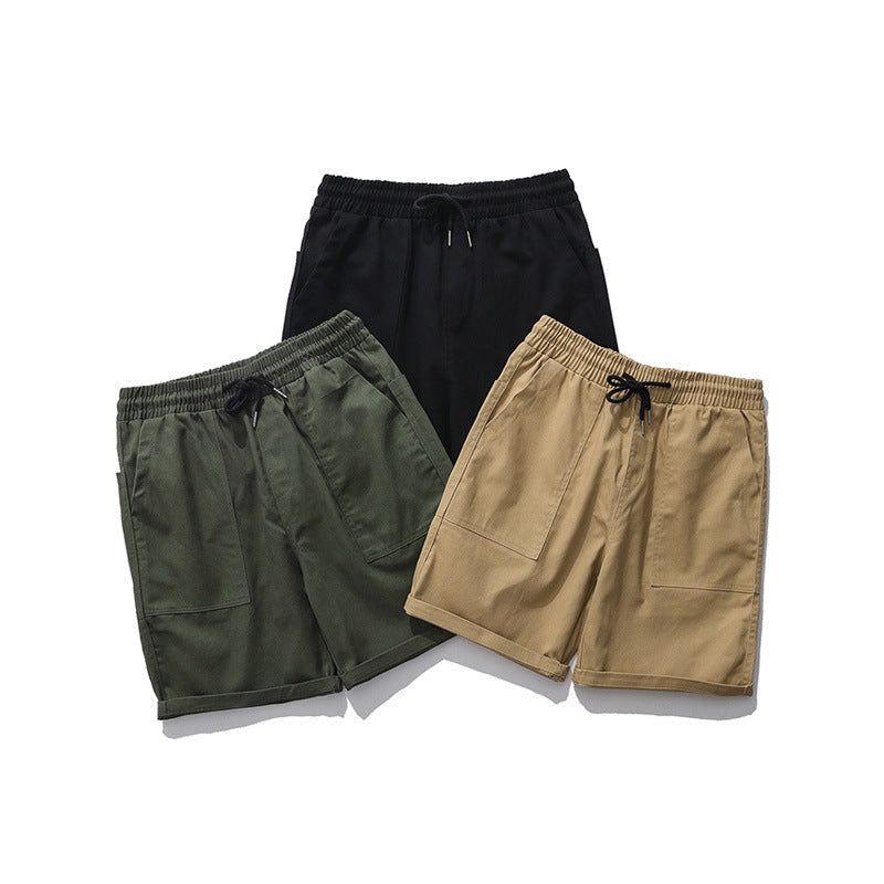 Miesten kevyet puuvillaiset cargo-shortsit