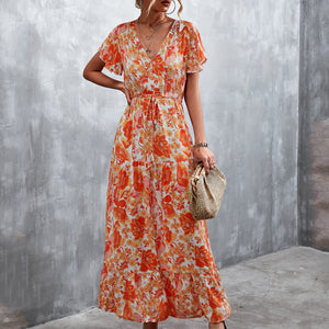 Kukkainen Napillinen Maksimekko