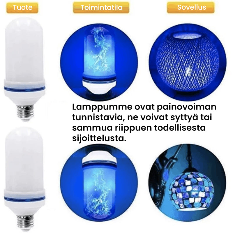 LED Painovoima-efekti liekkivalo