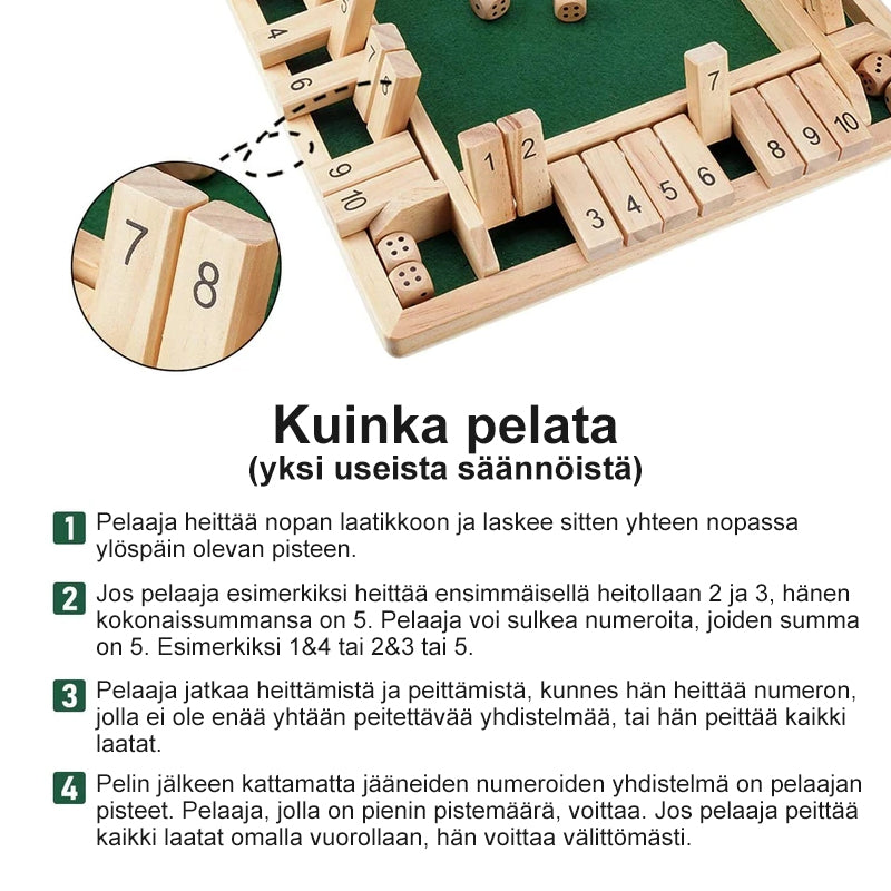 Hauska puinen lautapeli