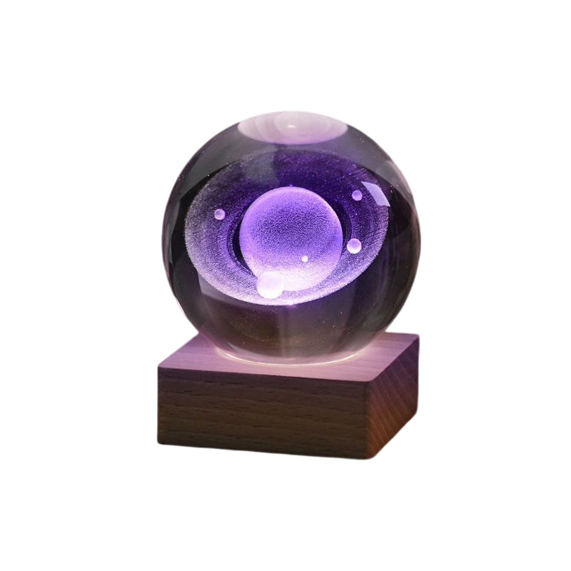 3D Galaksi kristallipallo koristevalo