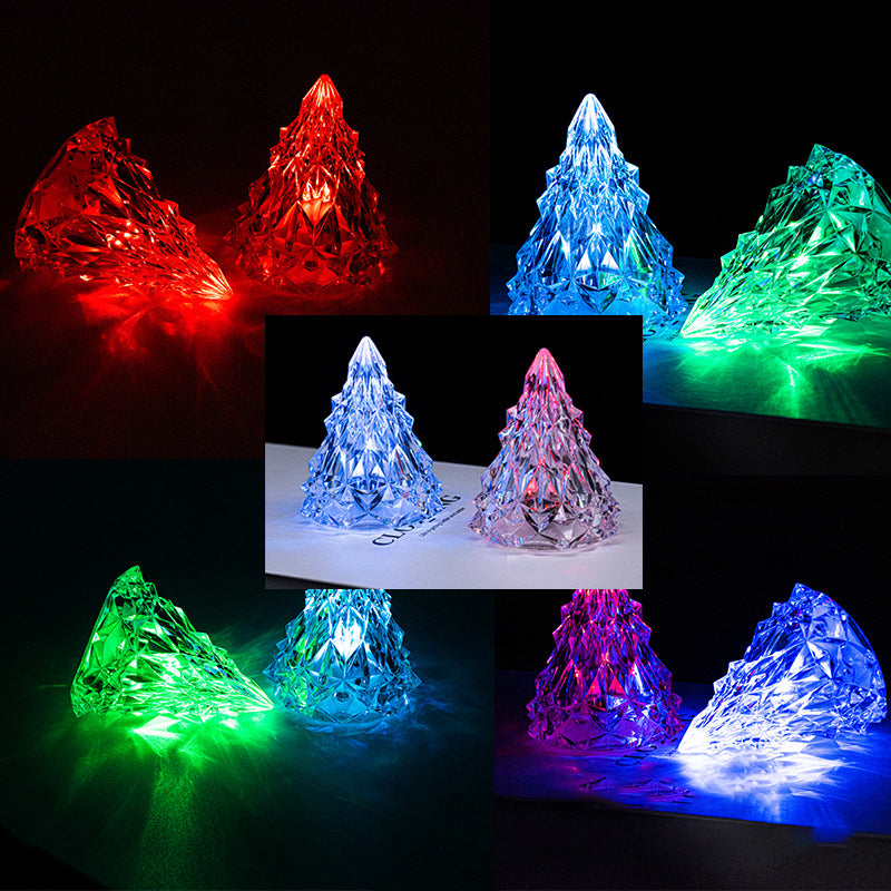 Mini LED kristalli joulukuusi yövalo